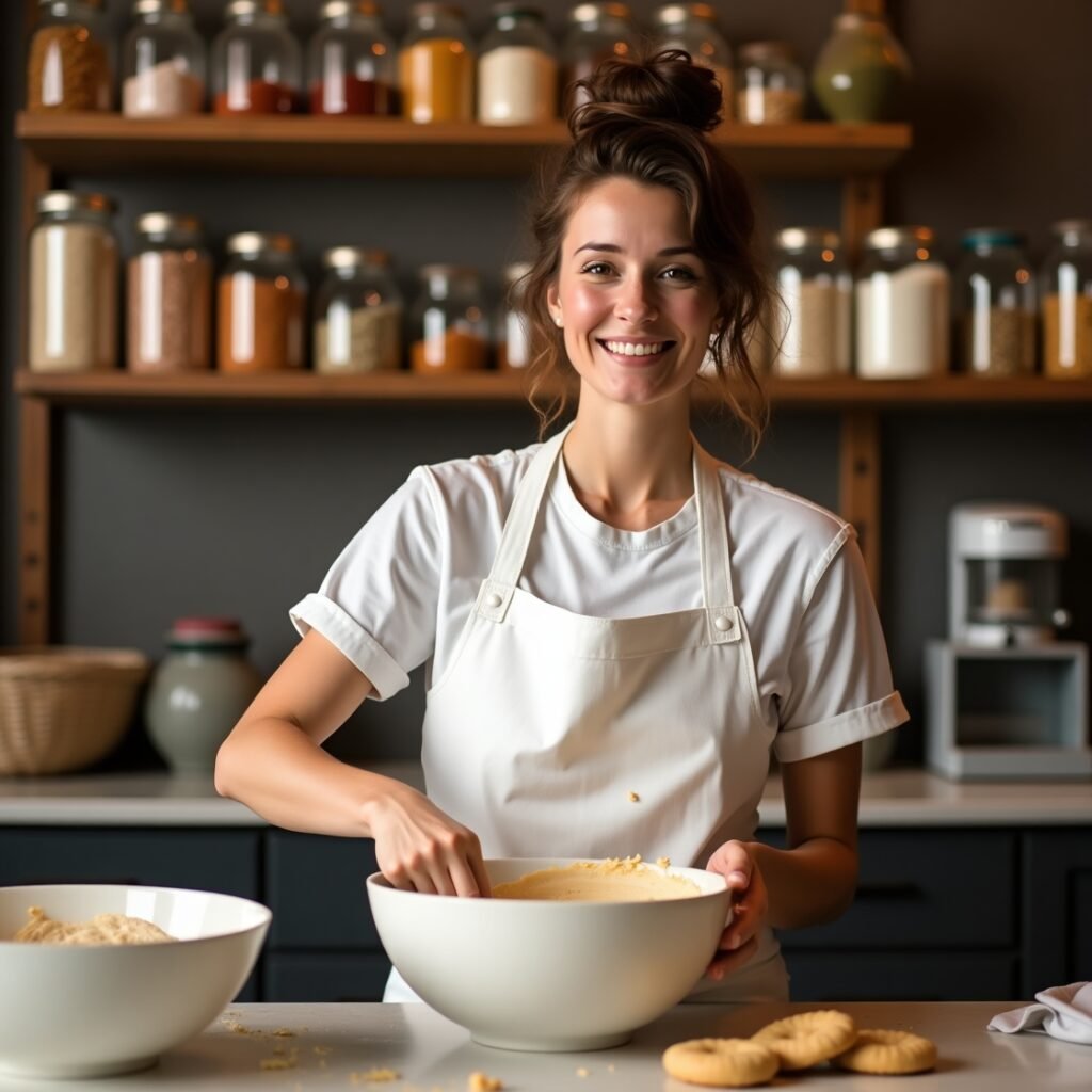 flux dev a lively 30yearold female chef with a warm smile and 3 flux dev a lively 30yearold female chef with a warm smile and 3